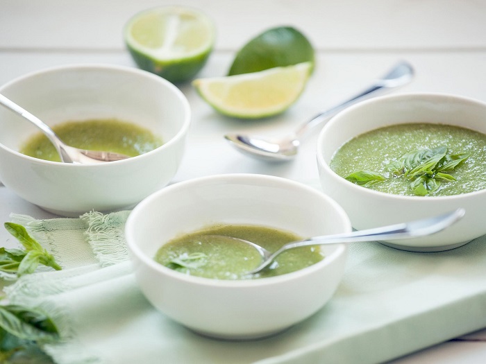 Cold melon and lime soup