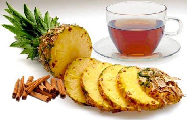 Pineapple tea with cinnamon