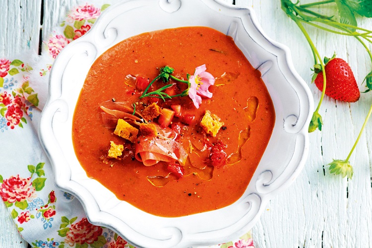 Strawberry gazpacho